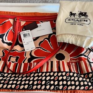 NWT Coach Campbell Signature Metallic satchel Bag